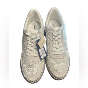 Women’s White Woven Detail Sneakers size 11